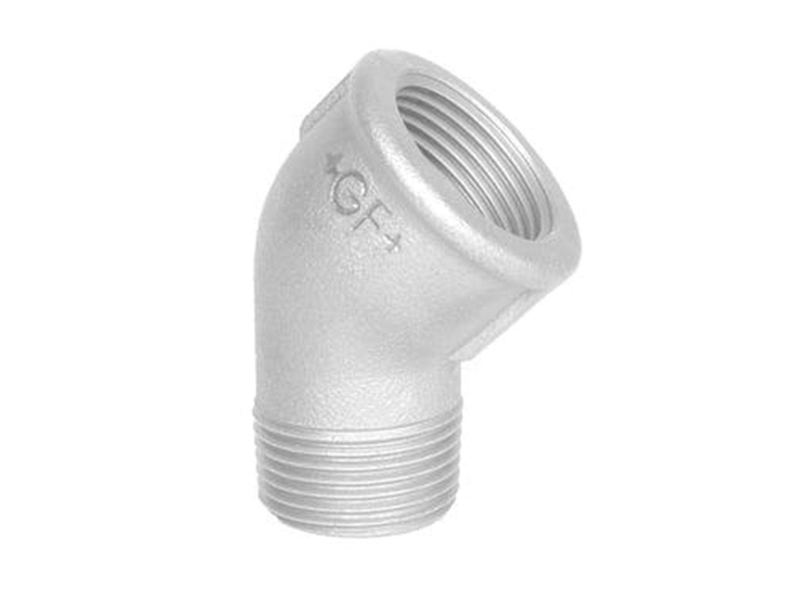 +GF+ Elbow 45° galvanized med f 1/2 +GF+ Elbow 45° galvanized med f 1/2
